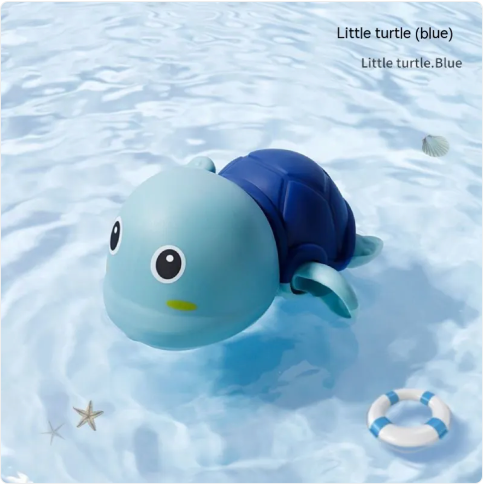 Ensemble de jouets de bain pour bébé – Canard jaune et tortue pour le jeu aquatique
