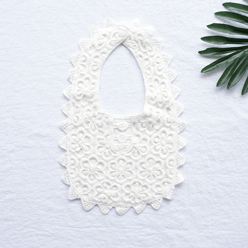 Lace Baby Bib Scarf – Elegant Newborn Accessory (0–1 Year)