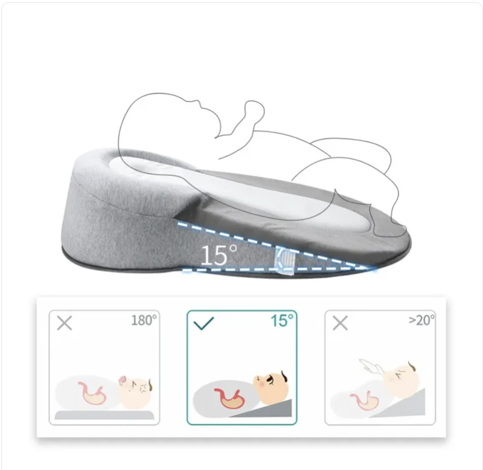 Baby Anti-Spit Up Pillow – Memory Foam Wedge for Better Sleep & Digestion