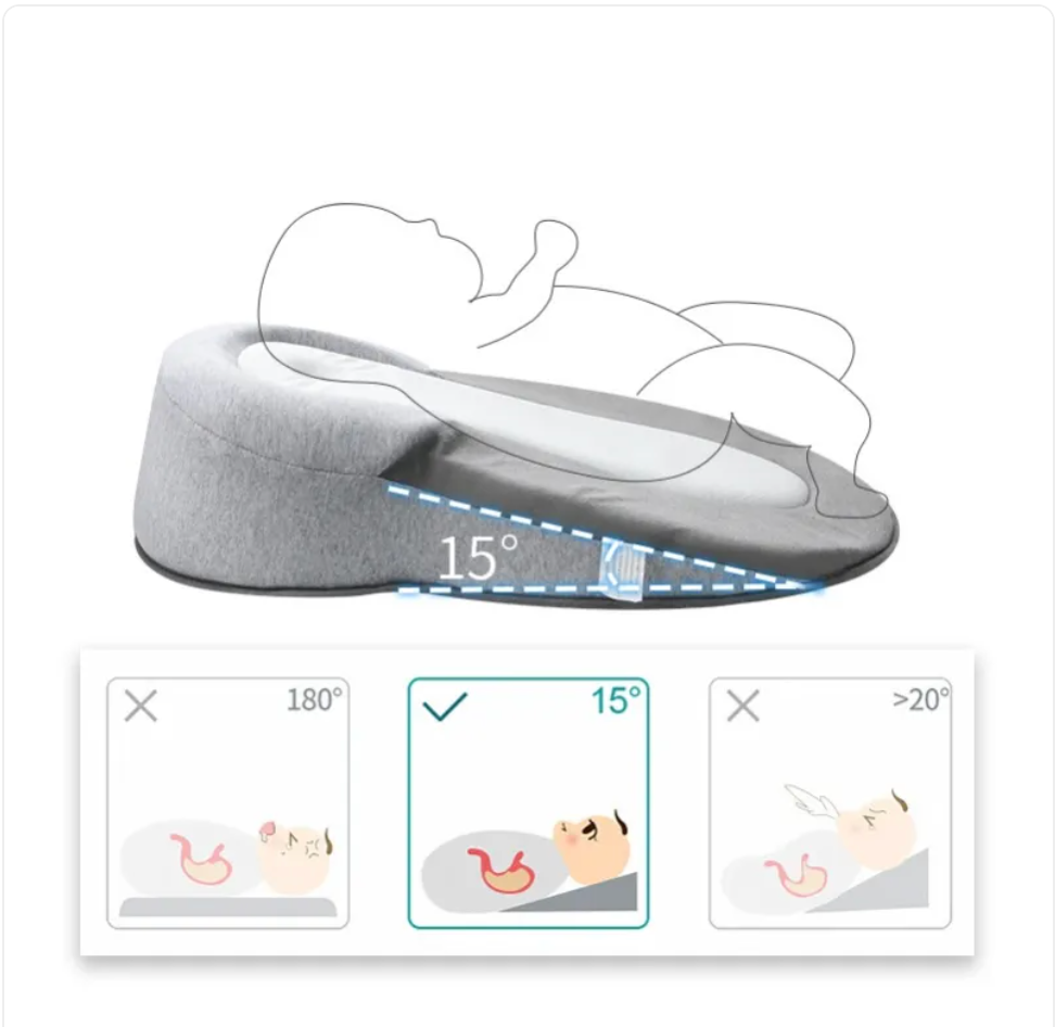 Baby Anti-Spit Up Pillow – Memory Foam Wedge for Better Sleep & Digestion