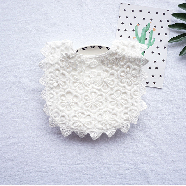 Lace Baby Bib Scarf – Elegant Newborn Accessory (0–1 Year)
