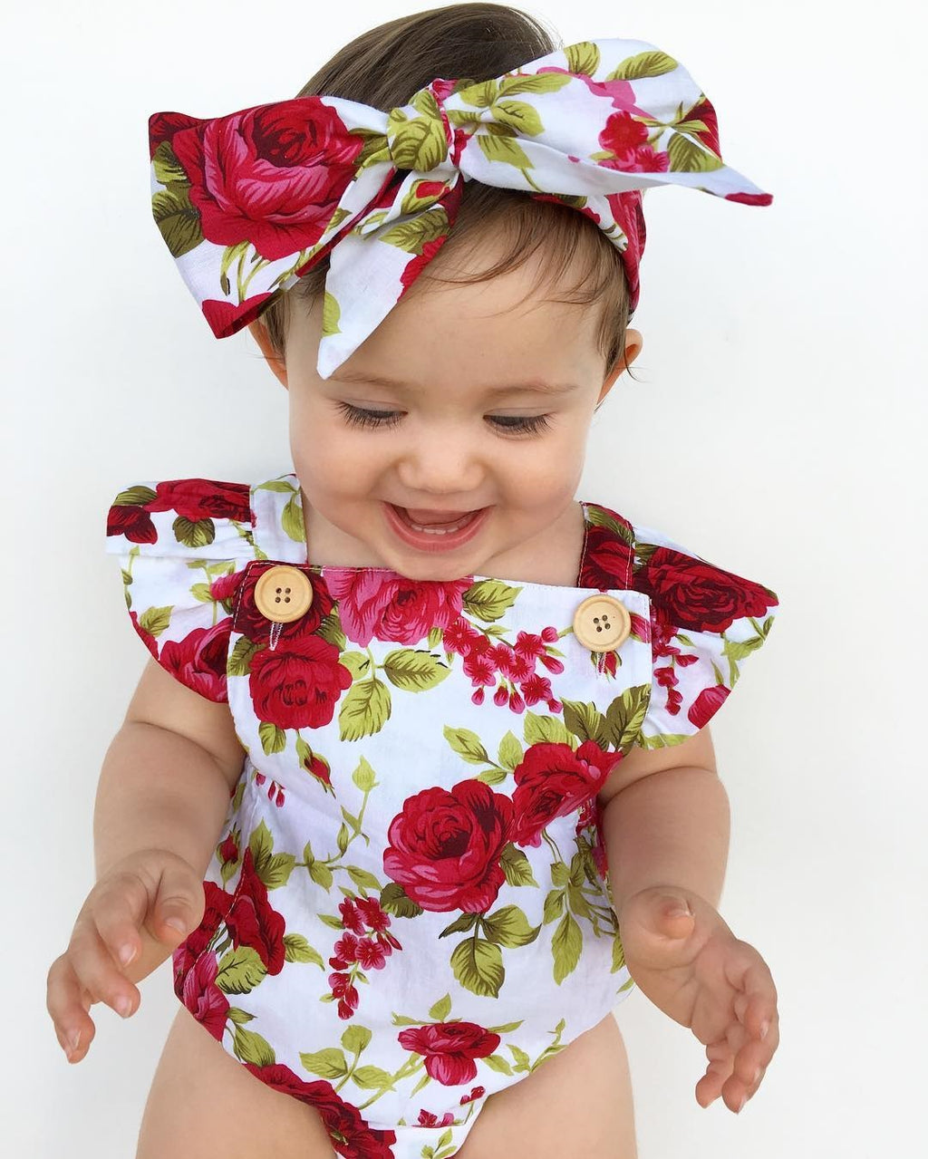 Floral Baby Bodysuit for Summer - Infant Clothing