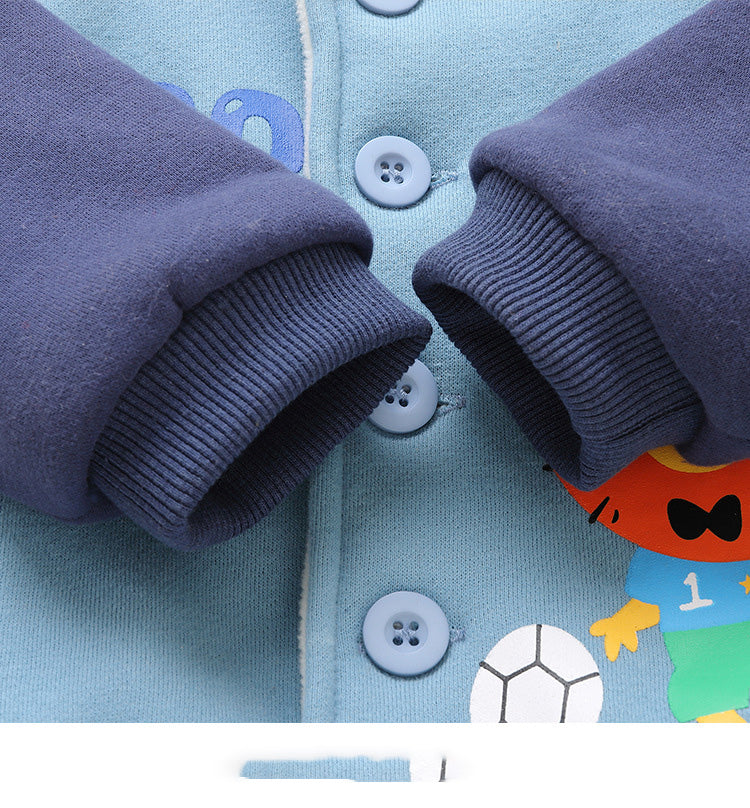 Baby Fleece Hooded Jacket – Warm Winter Coat for Boys & Girls (Ages 0–3)