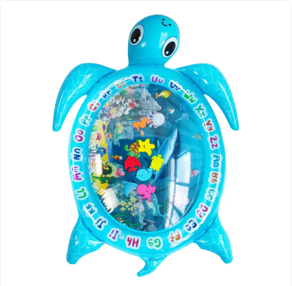 Inflatable Sea Turtle Baby Water Play Mat – Sensory Tummy Time