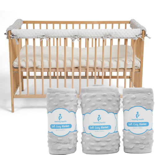 Couverture de dentition pour lit de bébé – Douceur sécurisante et protection anti-mastication