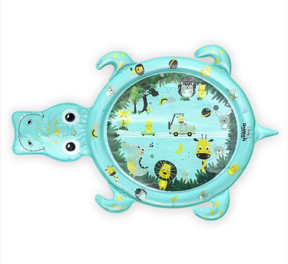 Inflatable Sea Turtle Baby Water Play Mat – Sensory Tummy Time