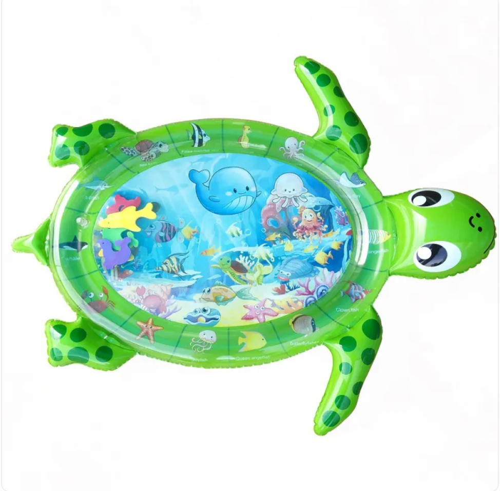 Inflatable Sea Turtle Baby Water Play Mat – Sensory Tummy Time