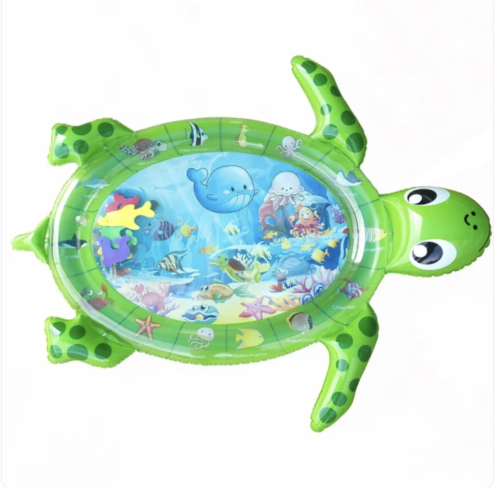Inflatable Sea Turtle Baby Water Play Mat – Sensory Tummy Time