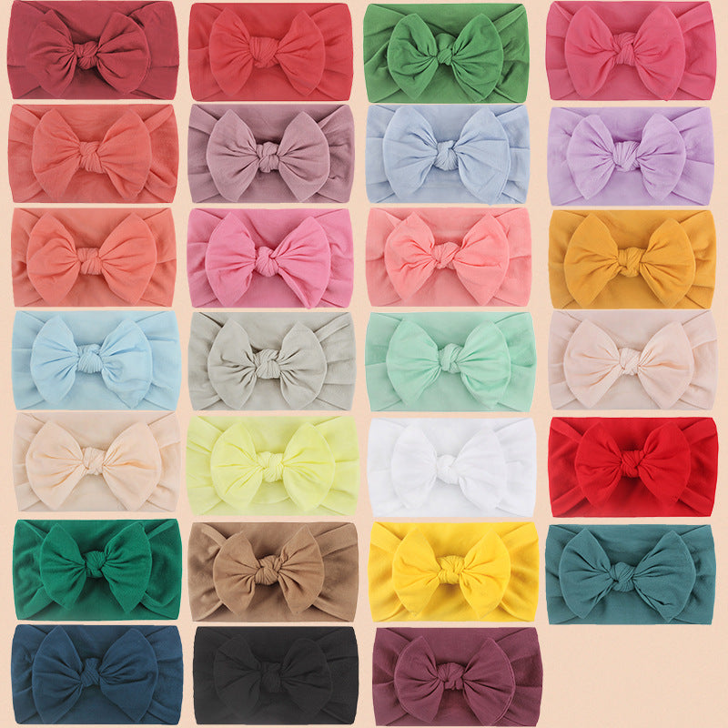 Nylon Bow Baby Headband – Flower Style Hair Accessory