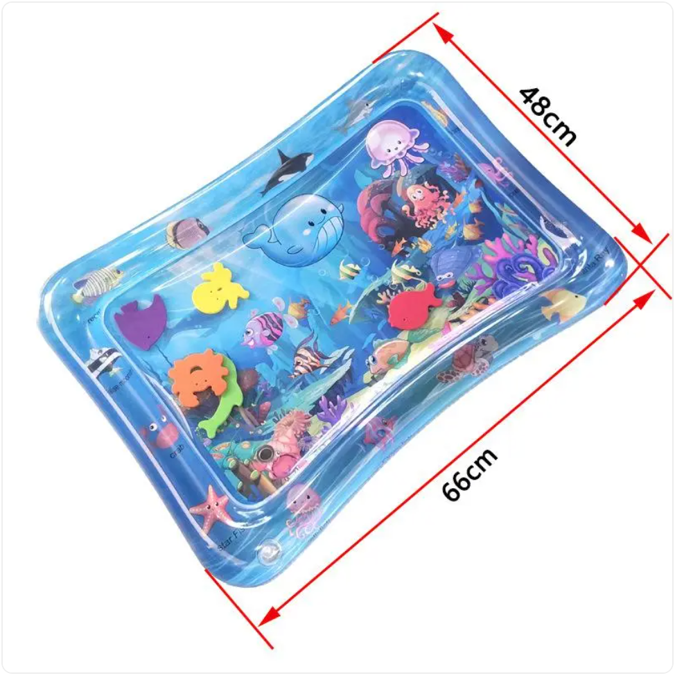 Inflatable Sea Turtle Baby Water Play Mat – Sensory Tummy Time