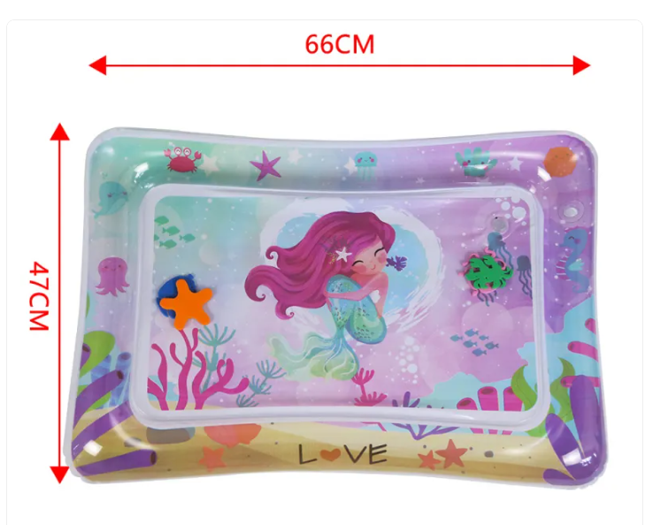Coussin de jeu aquatique gonflable pour bébé – Tapis sensoriel pour le ventre