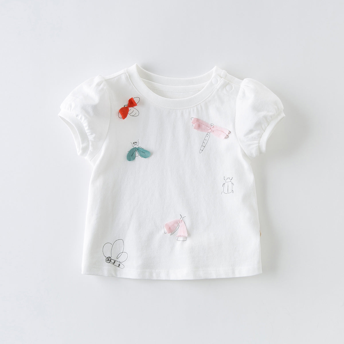 T-shirt classique blanc en coton pour enfants – T-shirt décontracté pour tous les jours