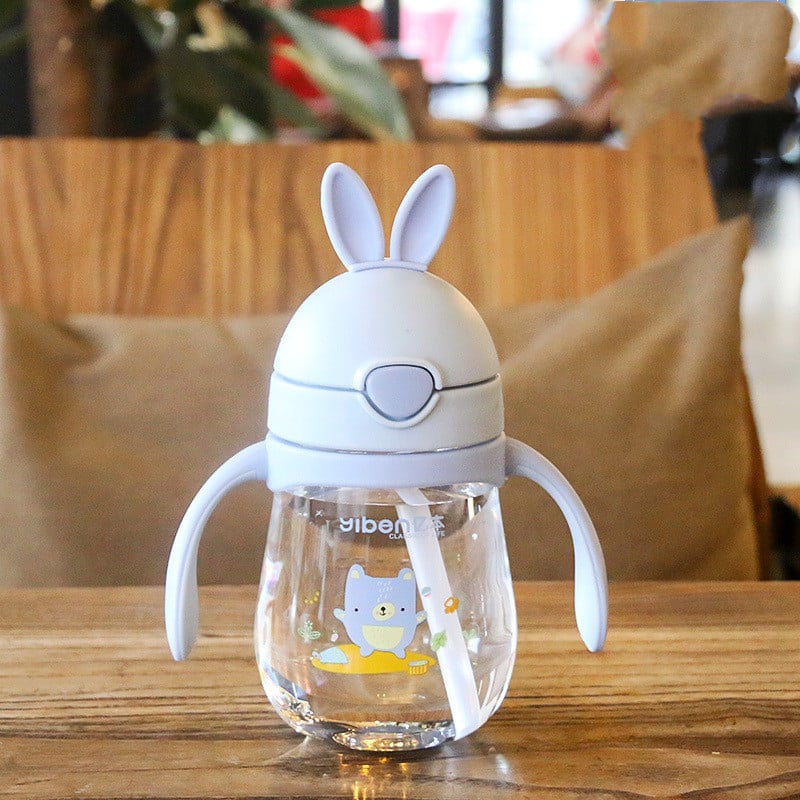 Baby Straw Cup with Graduated Scale – Leak-Proof Toddler Drink Bottle