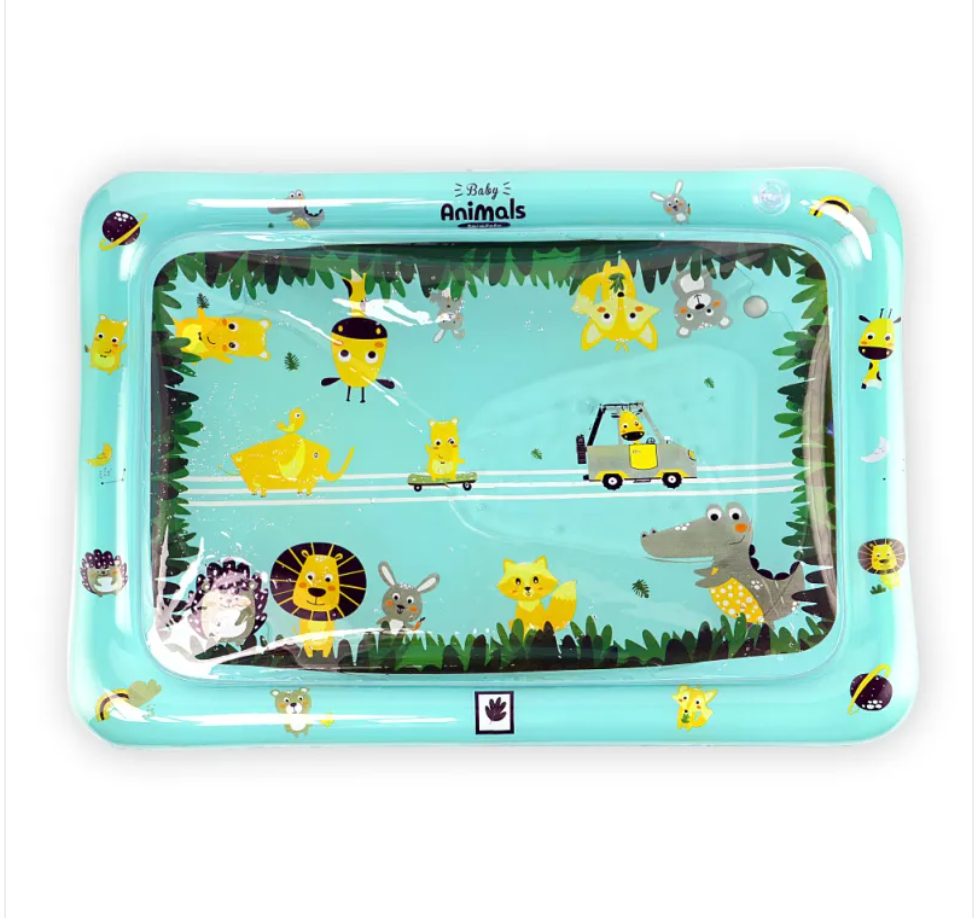 Tapis de jeu aquatique gonflable Tortue de mer pour bébé – Tapis d'éveil sensoriel pour le ventre