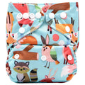 Reusable Baby Cloth Nappies – Cartoon Print, One-Size-Fits-All