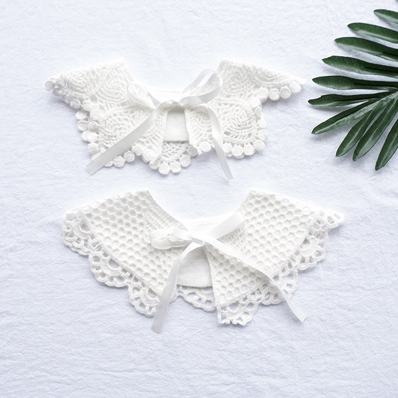 Lace Baby Bib Scarf – Elegant Newborn Accessory (0–1 Year)