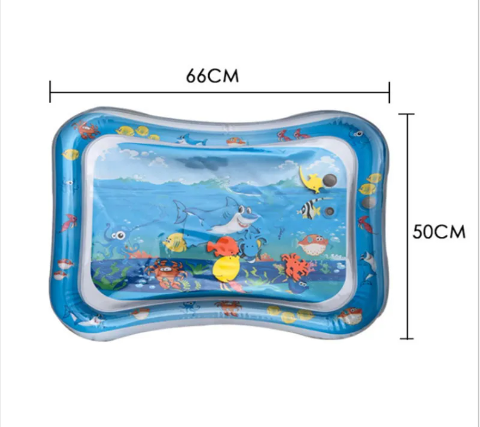 Inflatable Sea Turtle Baby Water Play Mat – Sensory Tummy Time