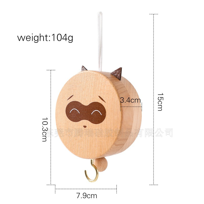 Mobile musical en bois pour bébé avec support – Jouet à suspendre pour chambre d'enfant