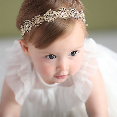 Floral Baby Headband – Fabric Hair Accessory for 0–3 Years