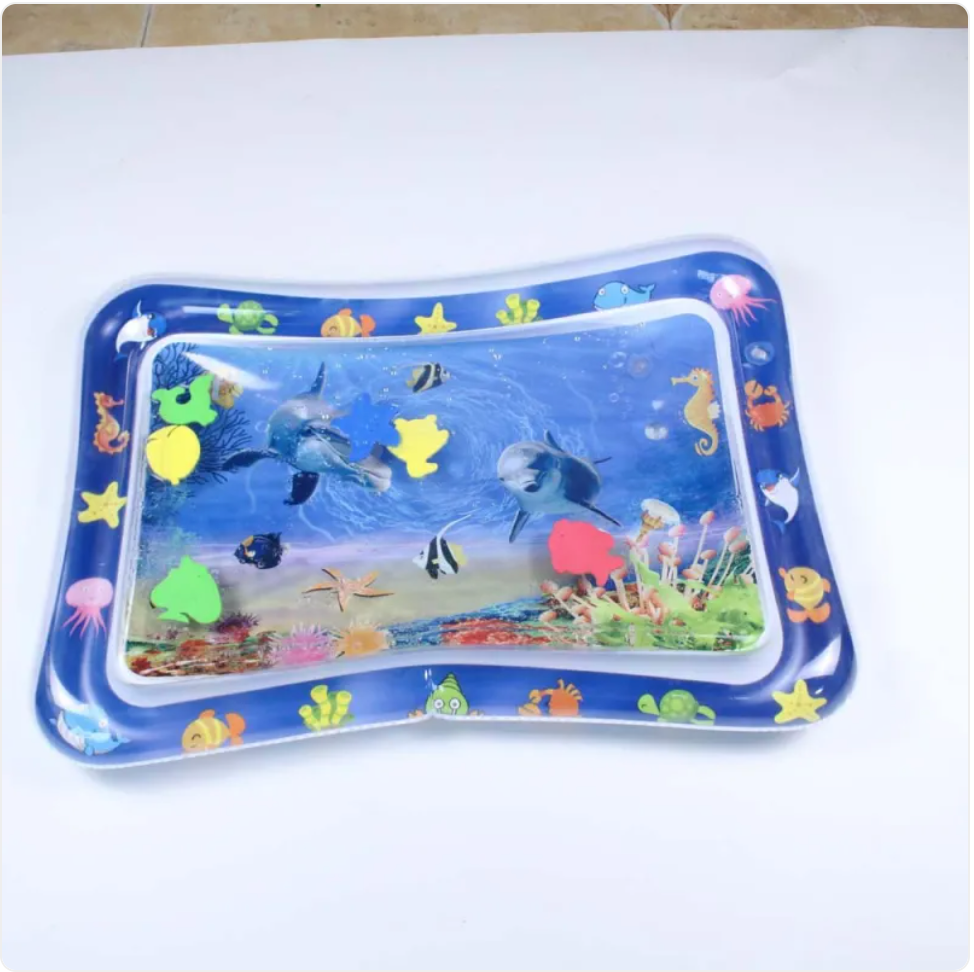 Inflatable Sea Turtle Baby Water Play Mat – Sensory Tummy Time