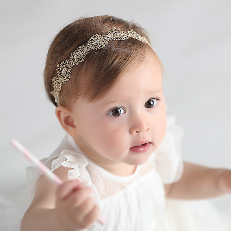 Floral Baby Headband – Fabric Hair Accessory for 0–3 Years