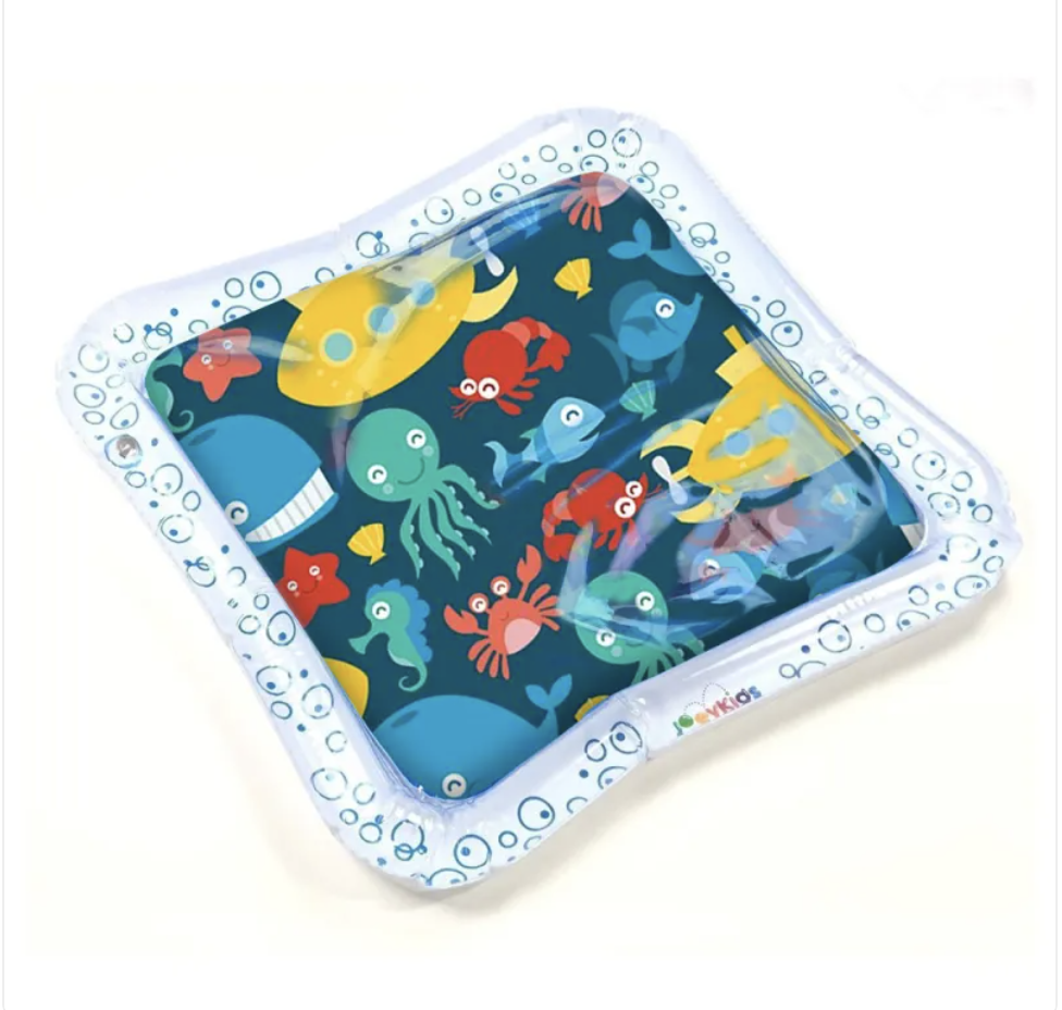 Tapis de jeu aquatique gonflable Tortue de mer pour bébé – Tapis d'éveil sensoriel pour le ventre
