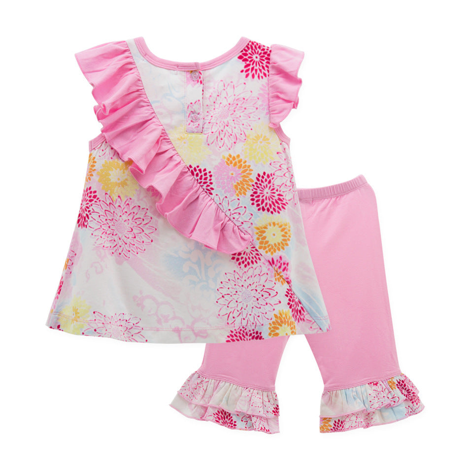 Summer Bamboo Fiber Baby Clothing Set for Wholesale