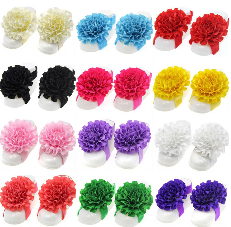 Baby Floral Headband and Foot Accessories Set