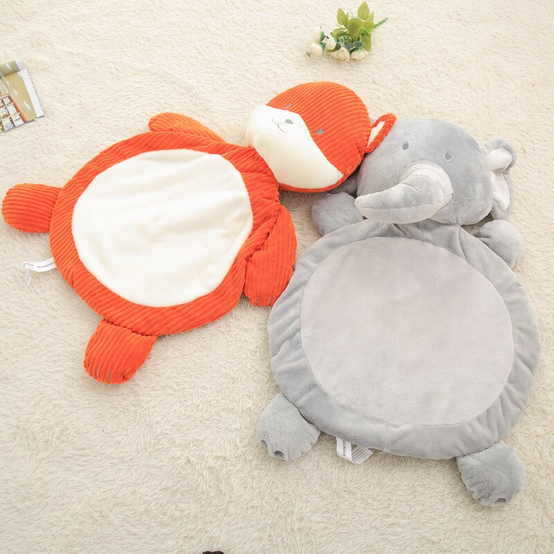 Plush Cartoon Baby Play Mat – Elephant & Fox Sleeping Pad