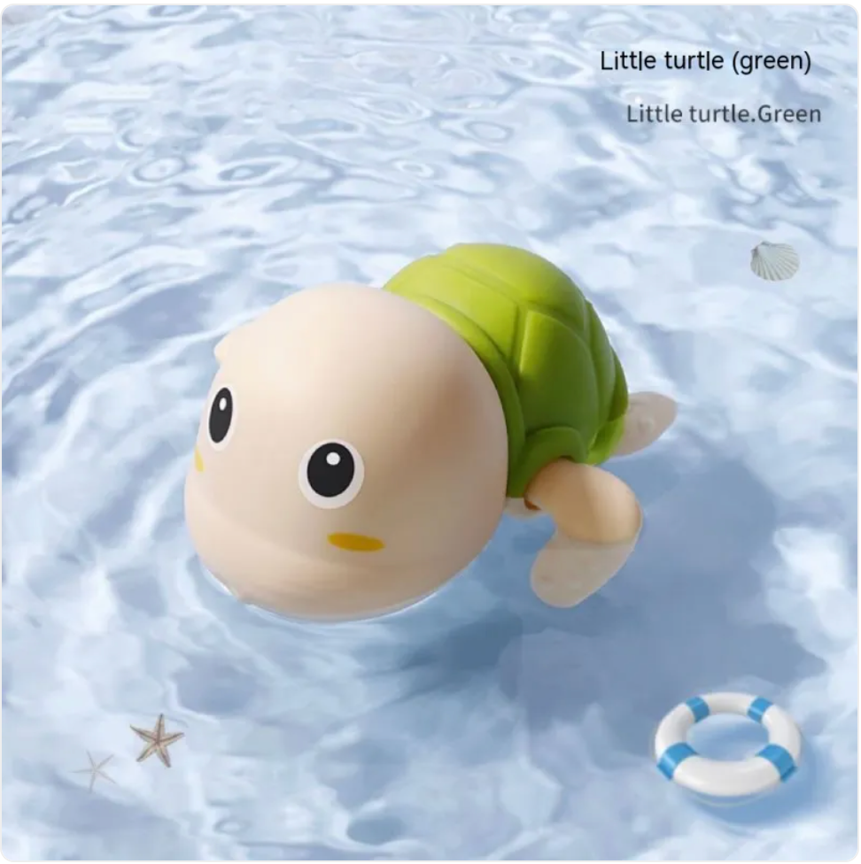 Baby-Badespielzeug-Set – gelbe Ente und Schildkröten-Wasserspielzeug