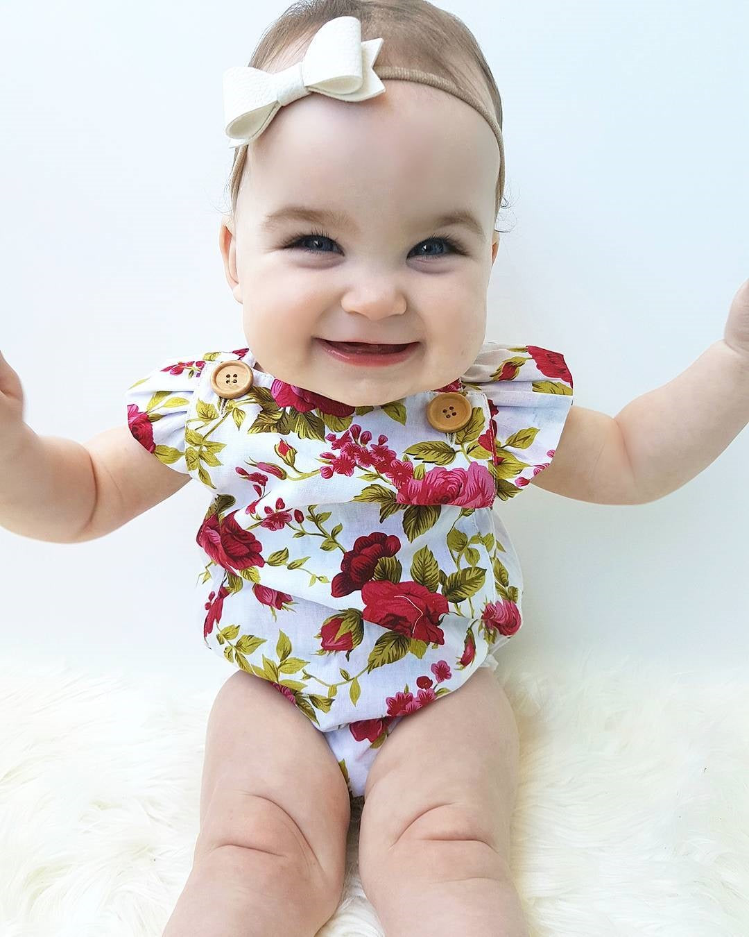 Floral Baby Bodysuit for Summer - Infant Clothing