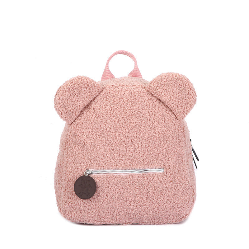 Mini sac à dos animal de dessin animé pour enfants – Sac en peluche souple pour tout-petits