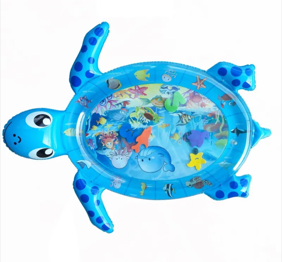 Inflatable Sea Turtle Baby Water Play Mat – Sensory Tummy Time
