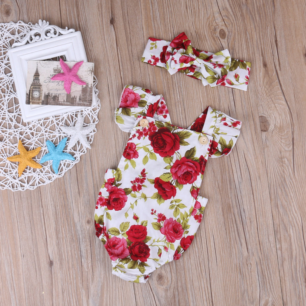 Floral Baby Bodysuit for Summer - Infant Clothing