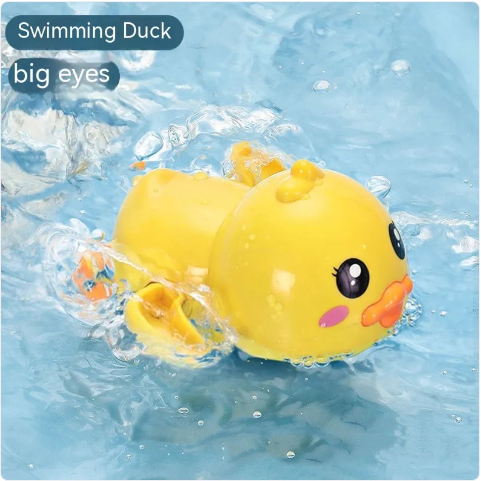 Ensemble de jouets de bain pour bébé – Canard jaune et tortue pour le jeu aquatique