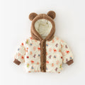 Baby Winter Hooded Jacket – Warm Padded Coat with Rice Bear Print