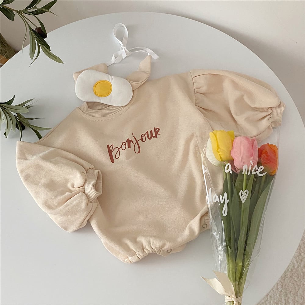 Baby Poached Egg Romper – All-Season Cotton One-Piece