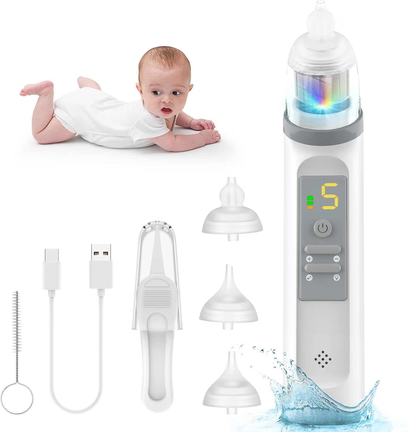 Mumgaroo Electric Nasal Aspirator – 5-Level Suction Baby Nose Cleaner