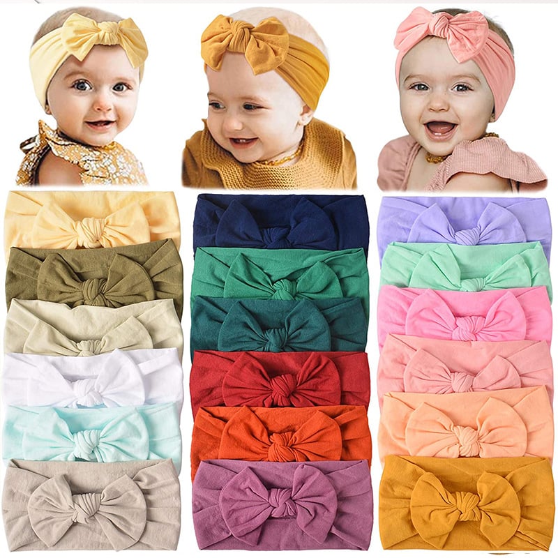 Nylon Bow Baby Headband – Flower Style Hair Accessory