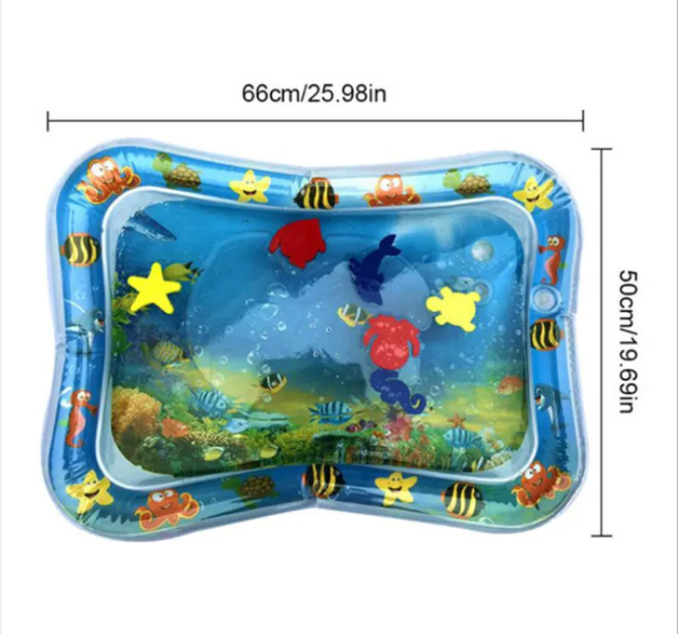 Inflatable Sea Turtle Baby Water Play Mat – Sensory Tummy Time