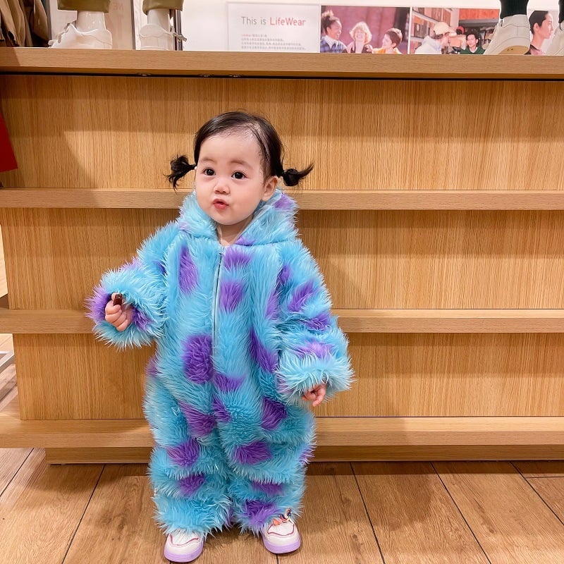 Cute Animal Baby Jumpsuit – Cosy Hooded Romper for Autumn & Winter