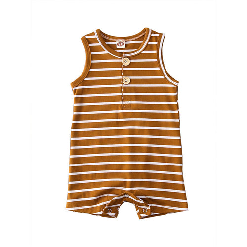 Baby Boy Striped Romper Summer Clothing Set