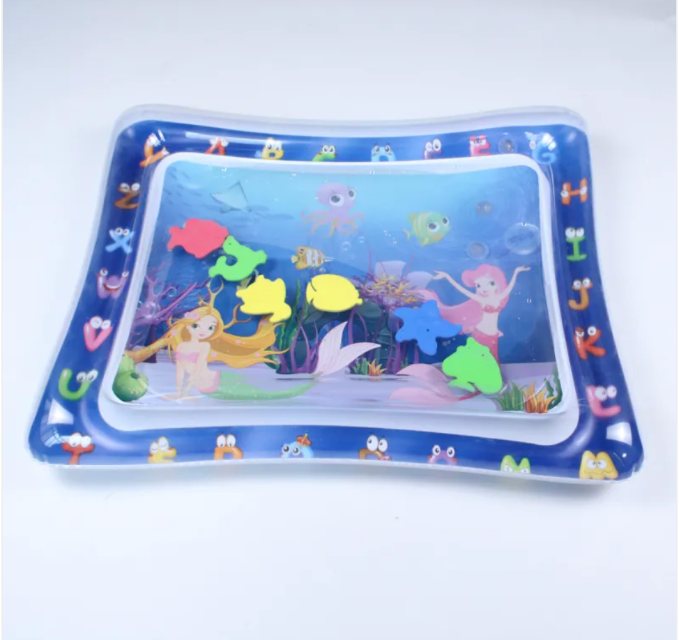 Tapis de jeu aquatique gonflable Tortue de mer pour bébé – Tapis d'éveil sensoriel pour le ventre