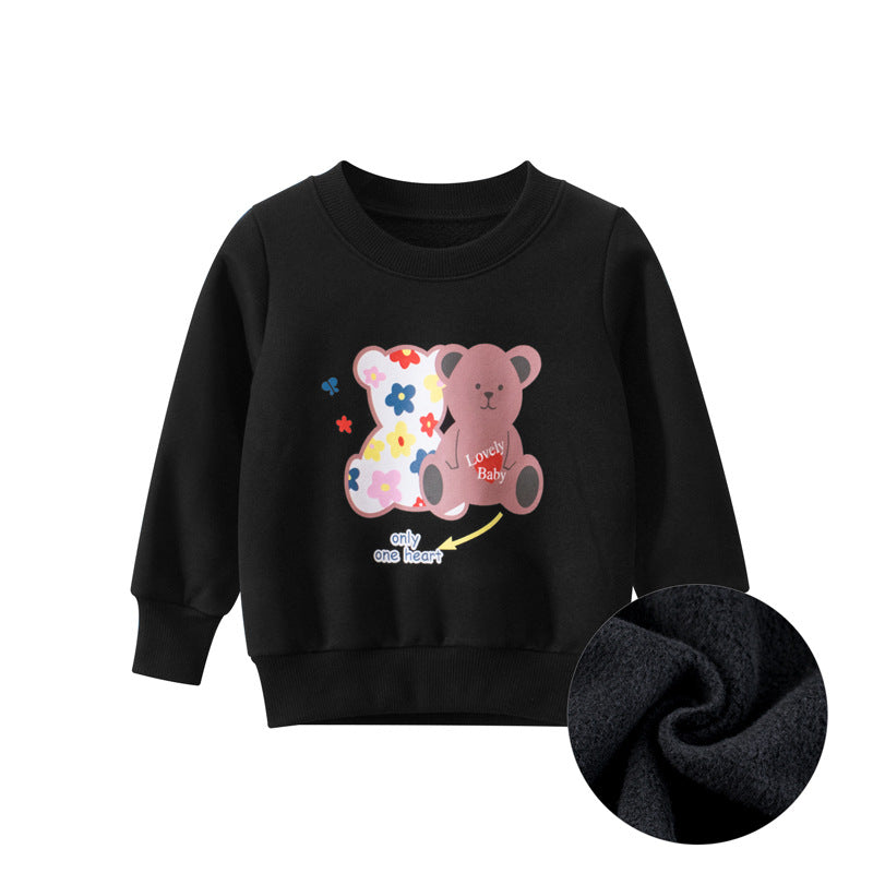 Pull en peluche pour fille – Chaud mélange de coton (tailles 90-140 cm)