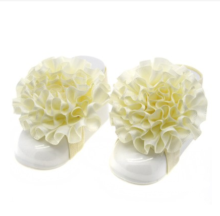 Ensemble d'accessoires pour bébé serre-tête floral et fleur de pied – 3 pièces