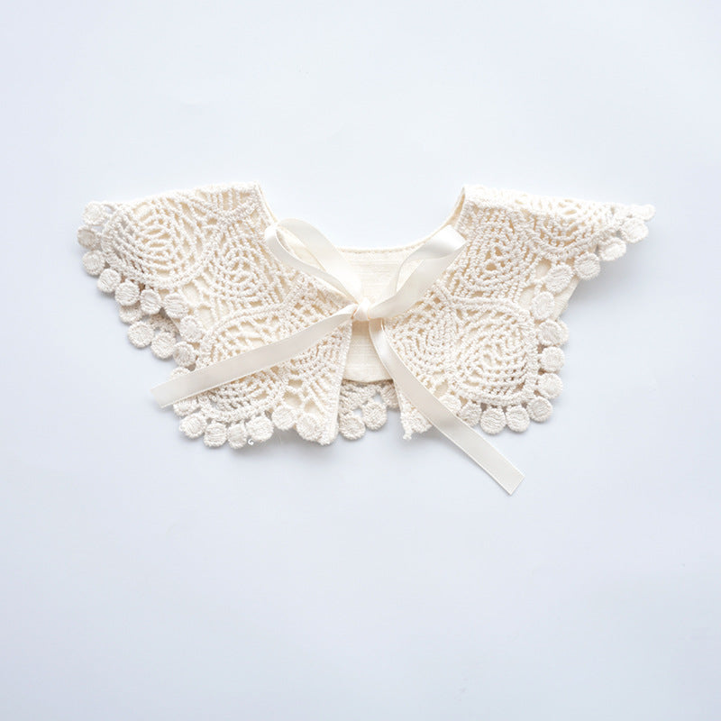 Lace Baby Bib Scarf – Elegant Newborn Accessory (0–1 Year)