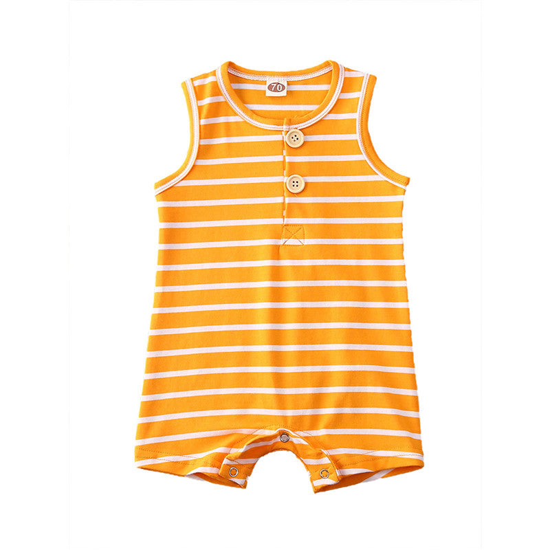 Baby Boy Striped Romper – Cute Summer Jumpsuit for 6–24 Months